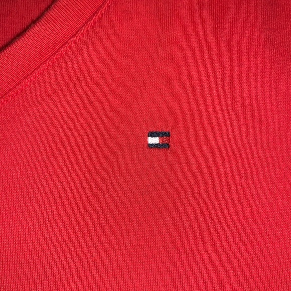 trendy red tommy hilfiger short sleeve top - Picture 1 of 3